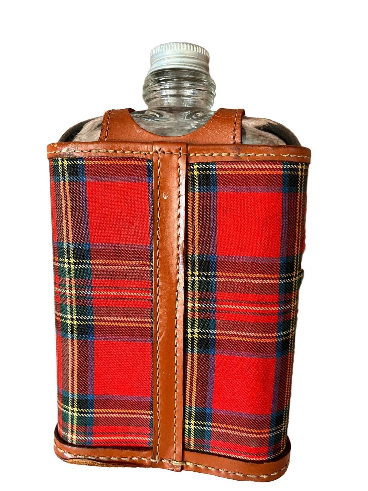 Vintage Glass Hip Flask – Classic Pocket Flask (Missing Decorative Cap)