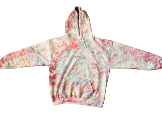 Heritage Tri-Color Pullover Hoodie — Pink, Blue & White