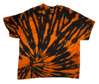 Hand-Dyed Reverse Stripe Tee - Orange & Black
