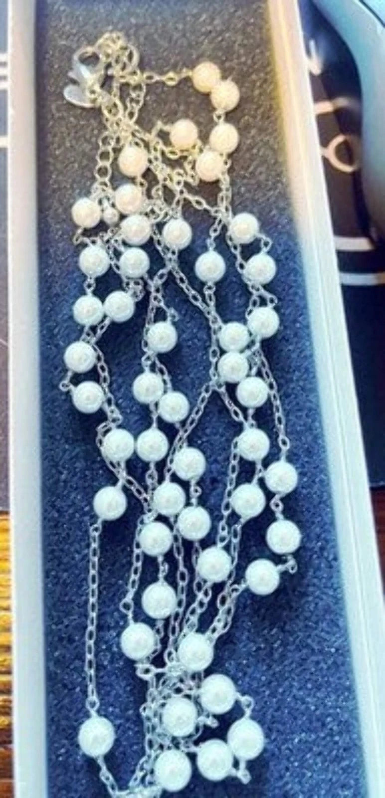 Lia Sophia 'High Tea' Pearl Necklace — Double Strand, Silver-Tone (New in Box)
