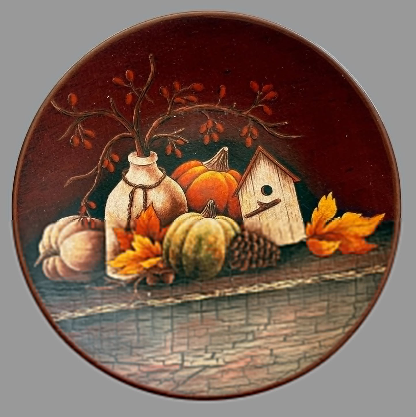 Small Fall Hanging Decorative Collector Plates – Set of 3