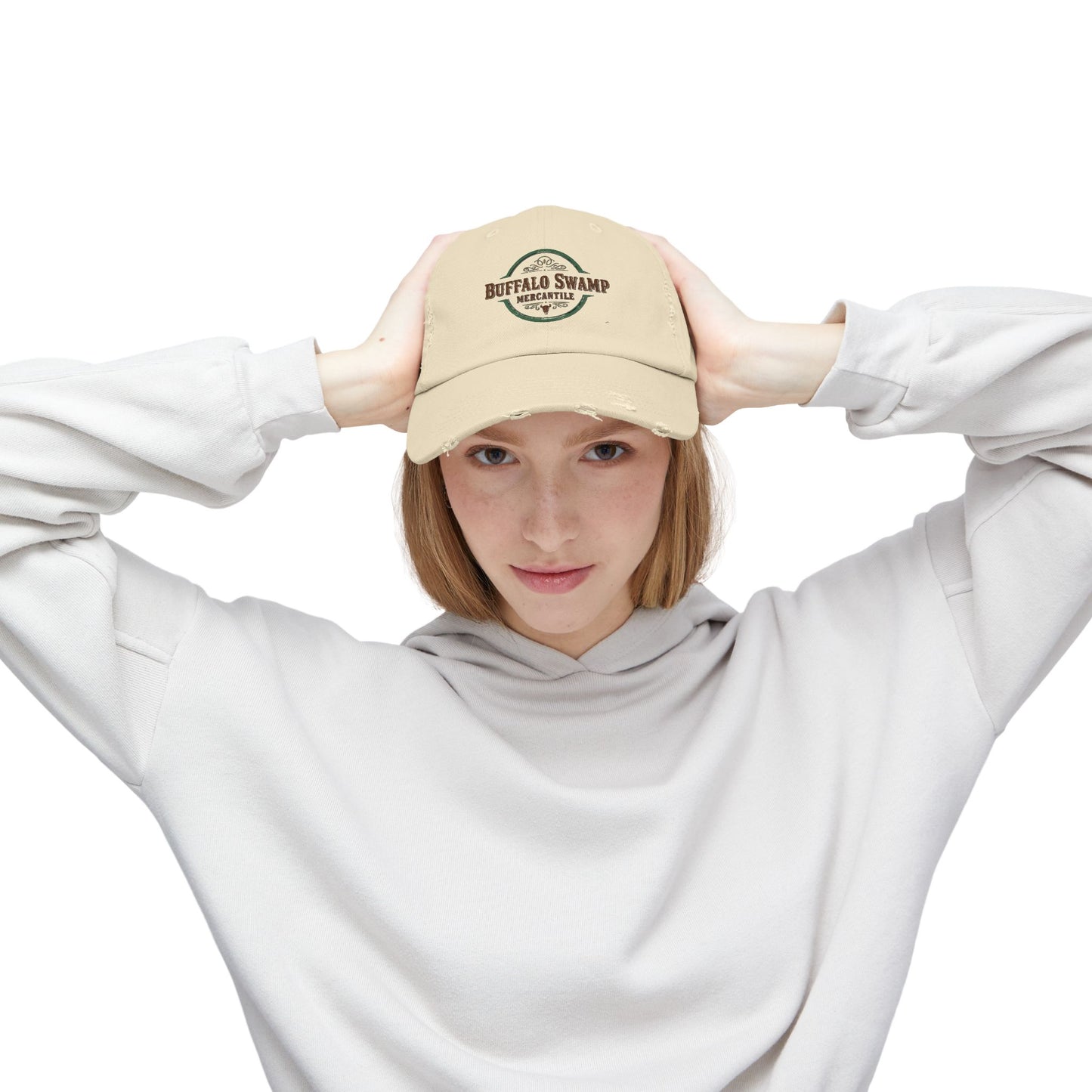 Distressed Buffalo Swamp Mercantile Logo Cap