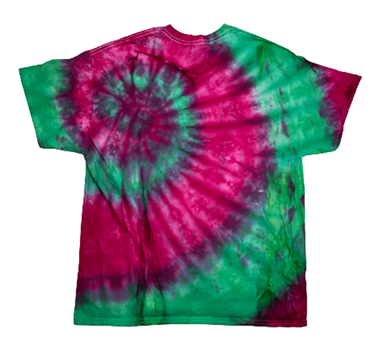 Hand-Dyed Spiral Tee — Pink & Green | DC Dyes