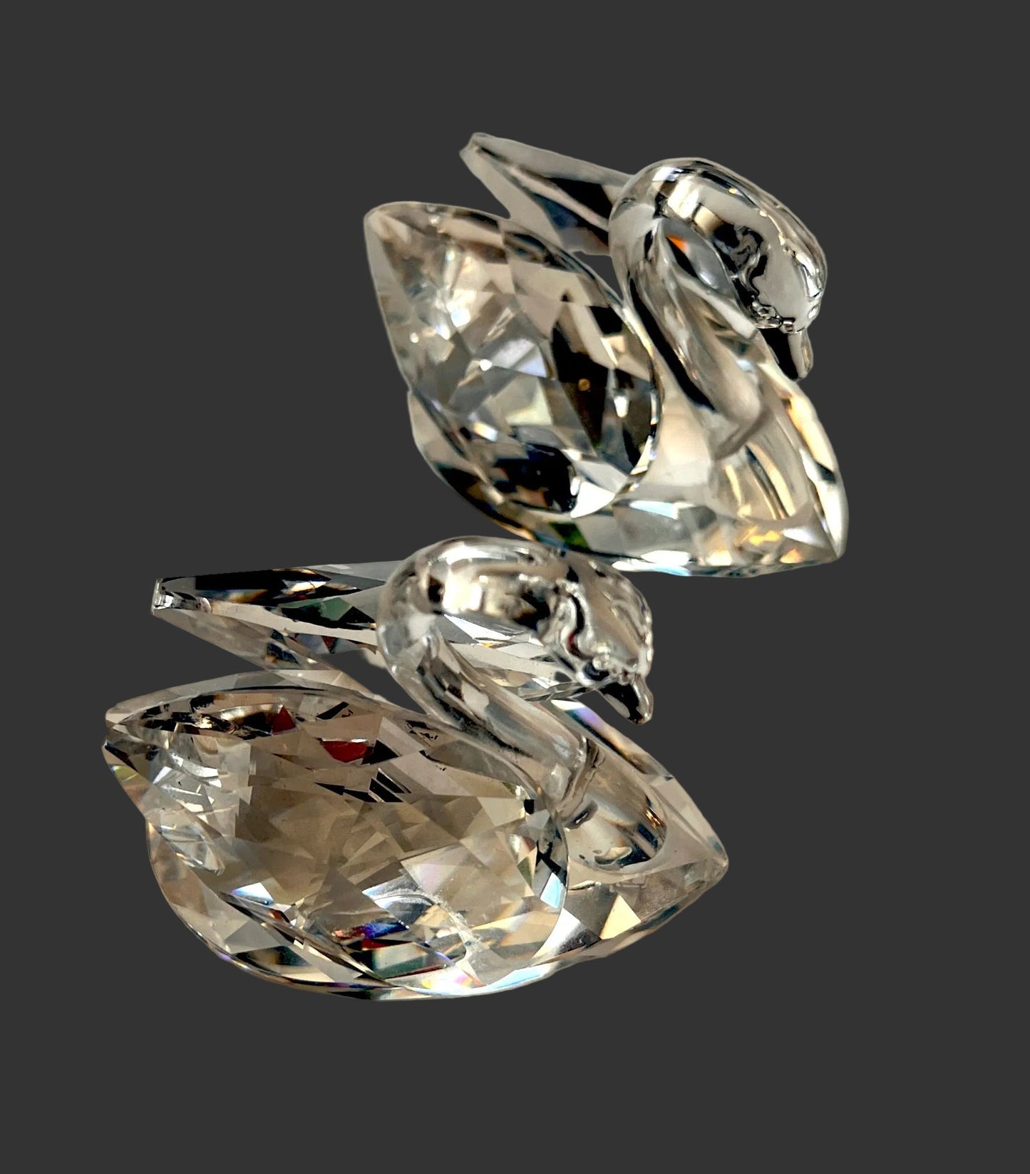 Swarovski Crystal Swan Figurines – Pair