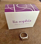Lia Sophia 'Amour' Ring - Silver-Tone Love Script