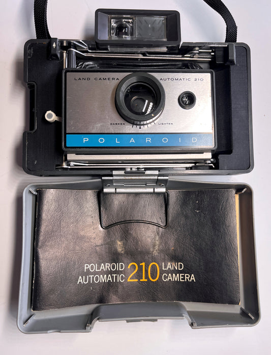 Polaroid 210 Land Camera — Vintage Folding Instant Camera Polaroid 210 Land Camera — Vintage Folding Instant Camera - Untested w/case- Untested