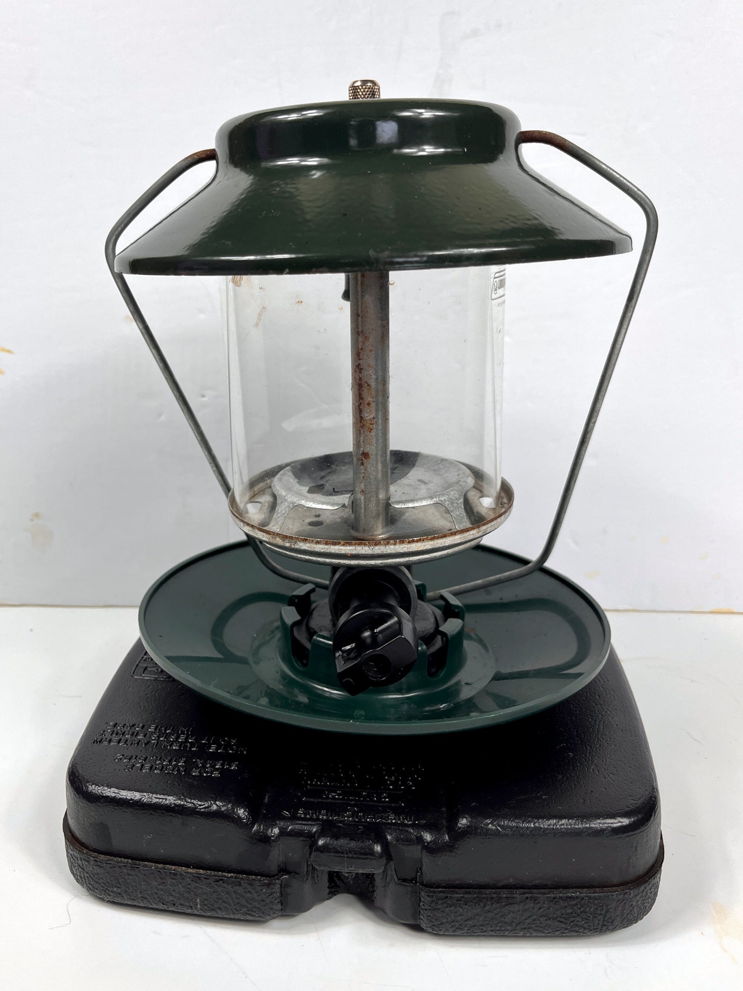Vintage Coleman Lantern with Plastic Carrying Case - 2 Mantle