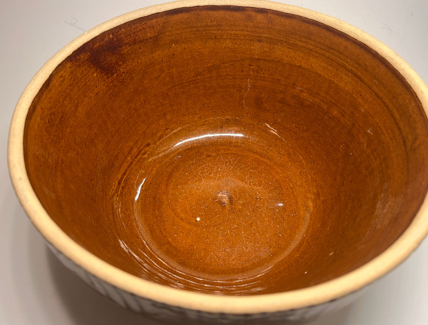 Vintage Large Stoneware Crock Bowl