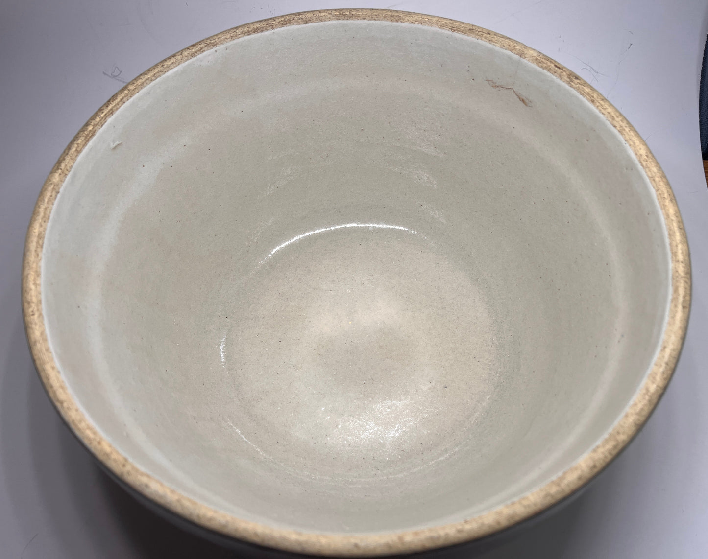 Vintage White Stoneware Crock Bowl