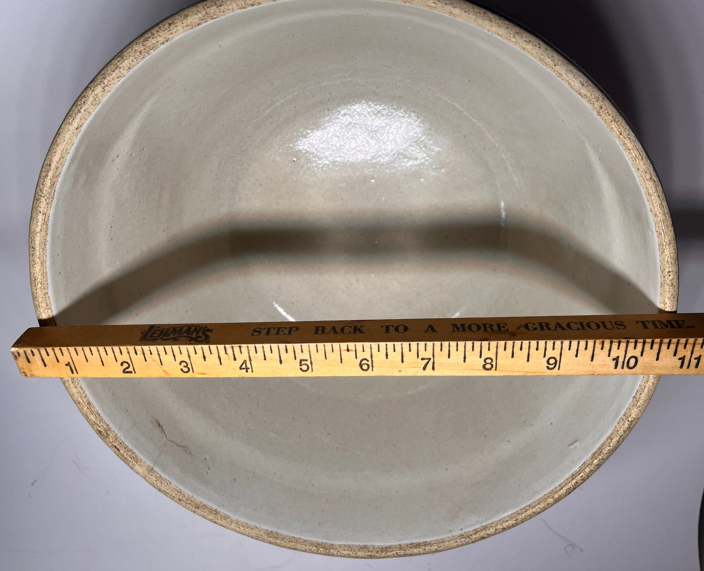 Vintage White Stoneware Crock Bowl