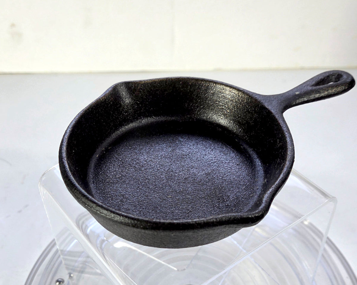 Vintage Mini Cast Iron Skillet, 4.5-Inch, Used & Freshly Seasoned