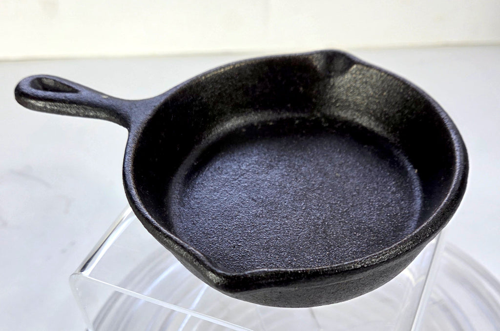 Vintage Mini Cast Iron Skillet, 4.5-Inch, Used & Freshly Seasoned