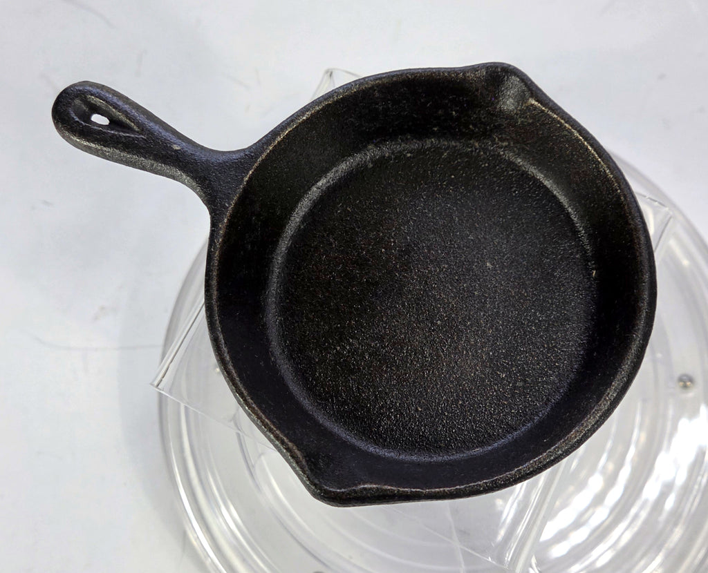 Vintage Mini Cast Iron Skillet, 4.5-Inch, Used & Freshly Seasoned