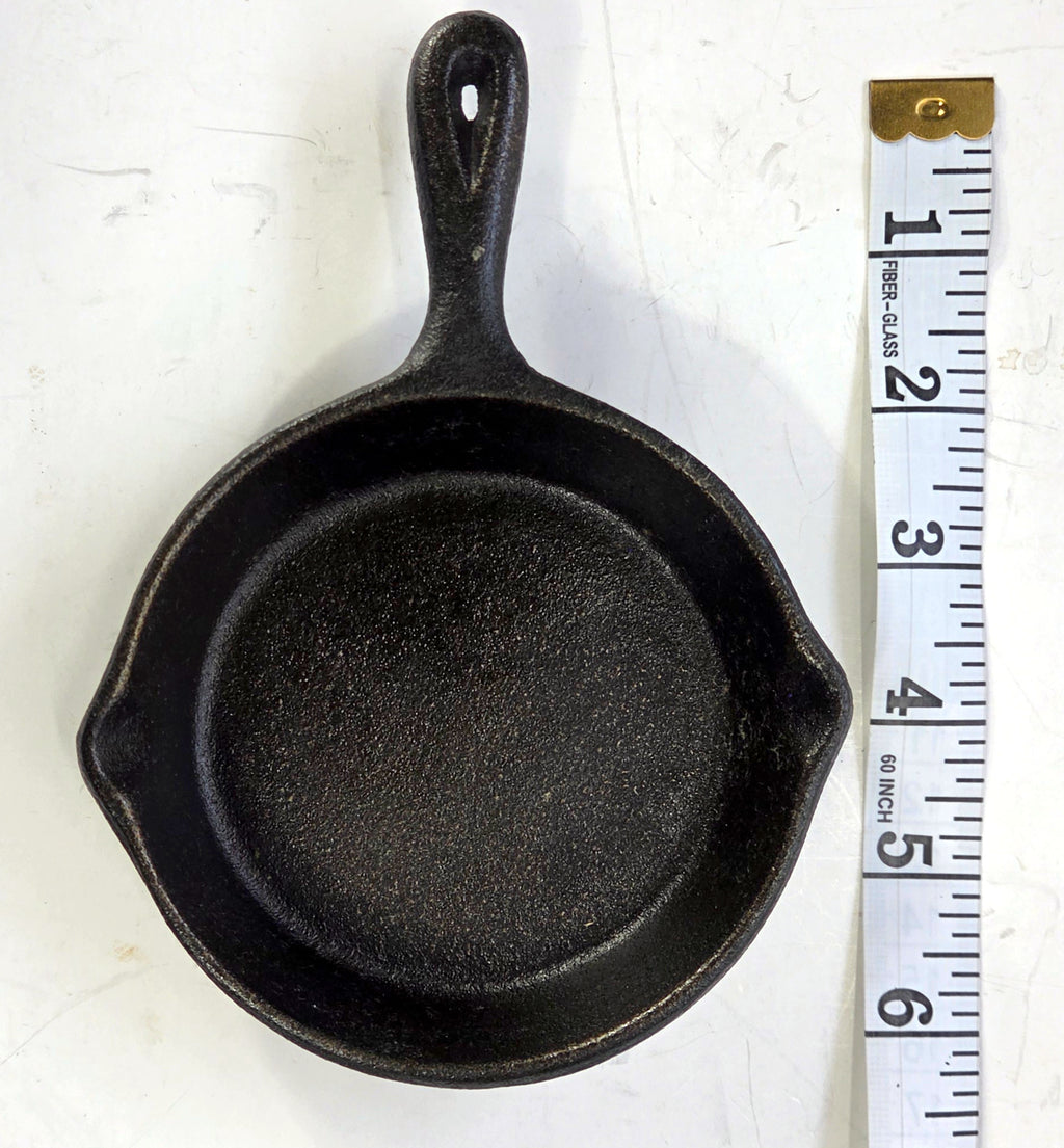 Vintage Mini Cast Iron Skillet, 4.5-Inch, Used & Freshly Seasoned