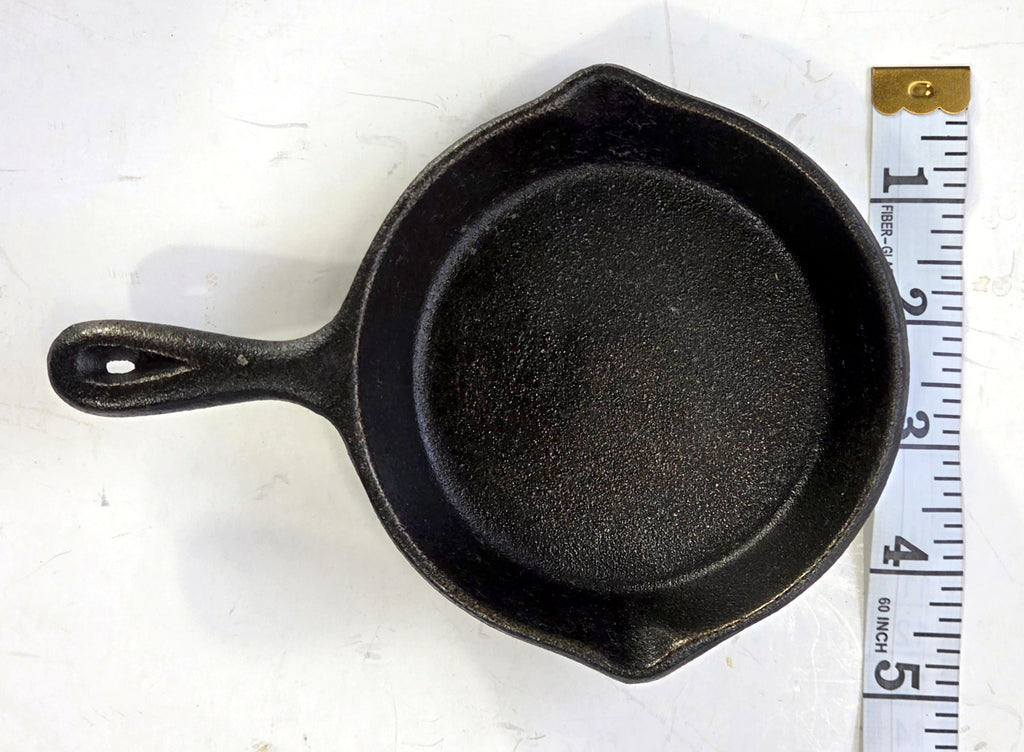 Vintage Mini Cast Iron Skillet, 4.5-Inch, Used & Freshly Seasoned