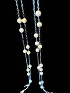 Lia Sophia 'High Tea' Pearl Necklace - Double Strand Silver-Tone (NIB)