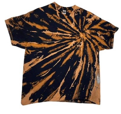 Hand-Dyed Reverse Spiral Tee — Brown & Black | DC Dyes