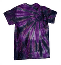 Hand-Dyed Spiral Tee - Purple & Black