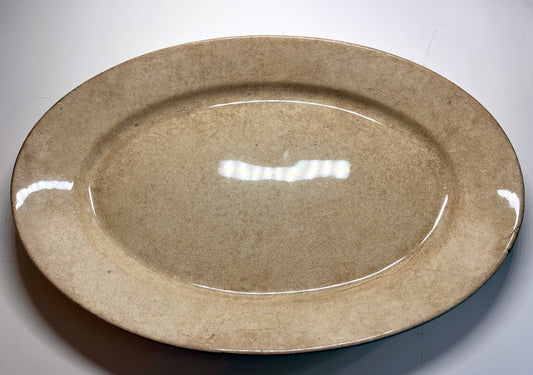 Vintage Homer Laughlin Oval Serving Platter Made in USA Crazed Farmhouse Decor