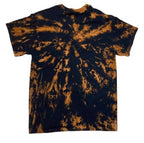 Hand-Dyed Reverse Burst Tee - Black with Orange & Purple