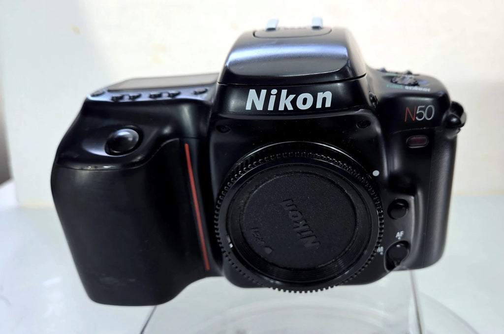 Nikon N70 & N50 35mm Film Camera Lot with Tamron 28–80mm Lens, As-Is