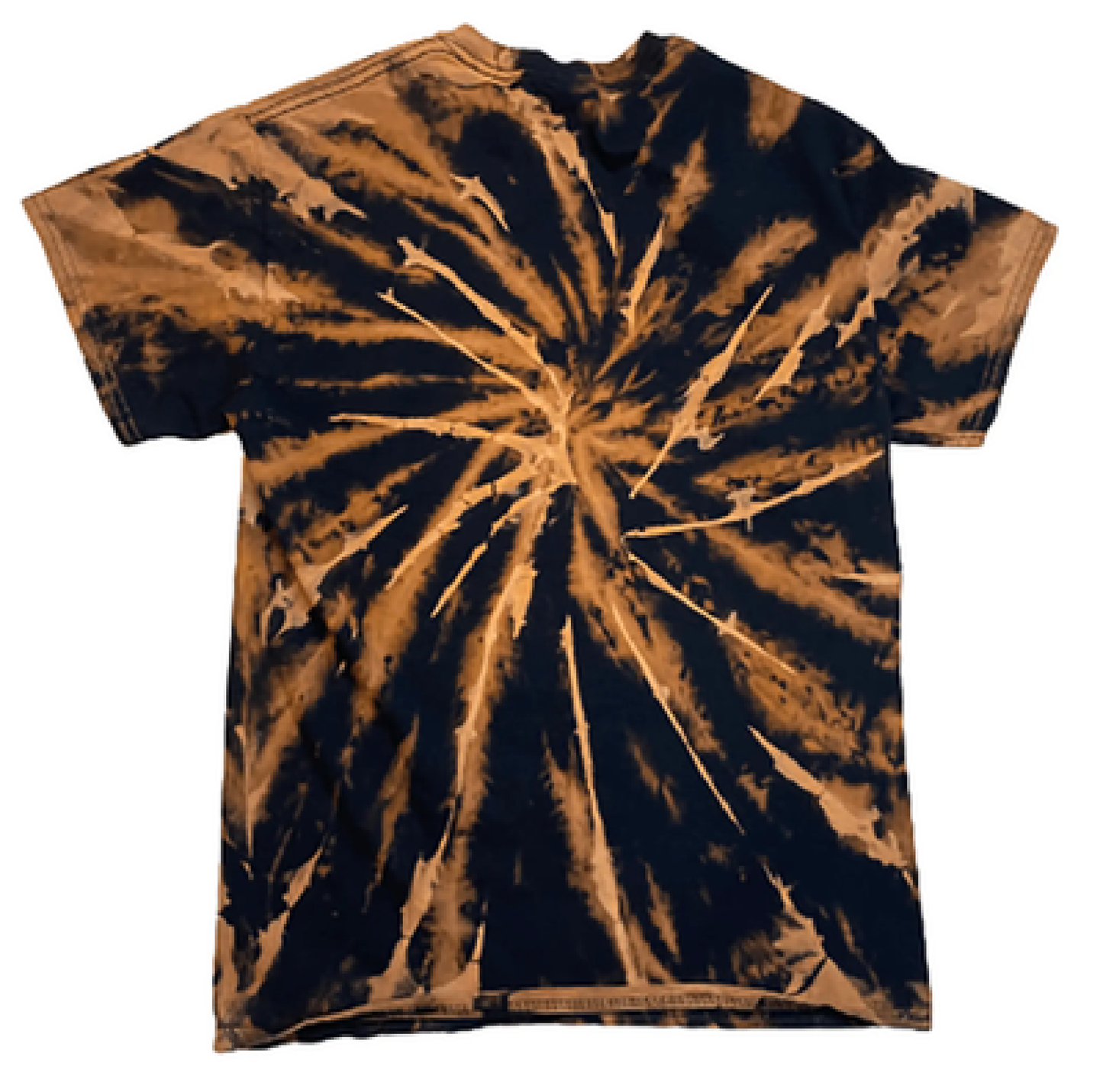 Hand-Dyed Reverse Spiral Tee — Rust & Black | DC Dyes