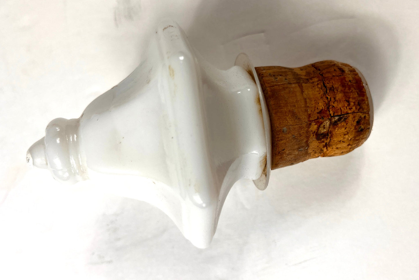 Vintage 1965 Jim Beam "Shepherd Cameo" Blue Milk Glass Decanter