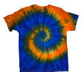 Hand-Dyed Spiral Tee - Orange & Blue
