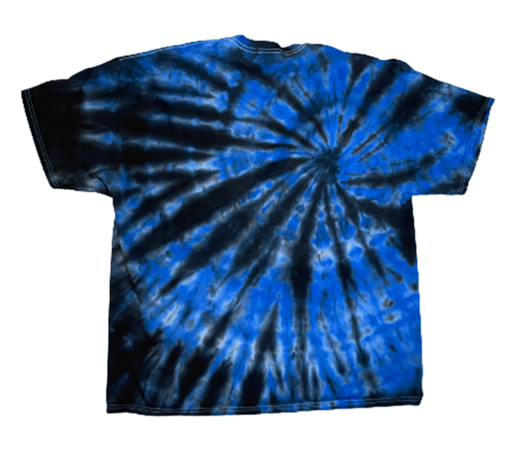 Hand-Dyed Blue & Black Spiral Tie-Dye T-Shirt – XXL