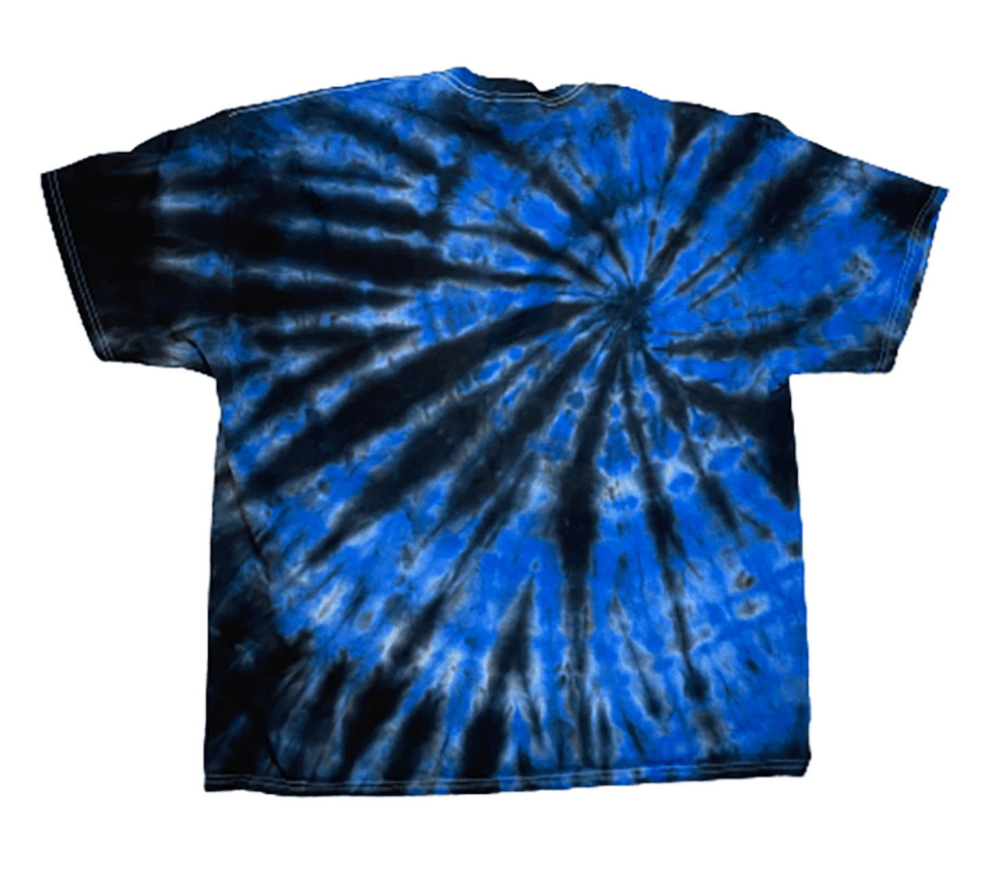 Hand-Dyed Spiral Tee — Electric Blue & Black