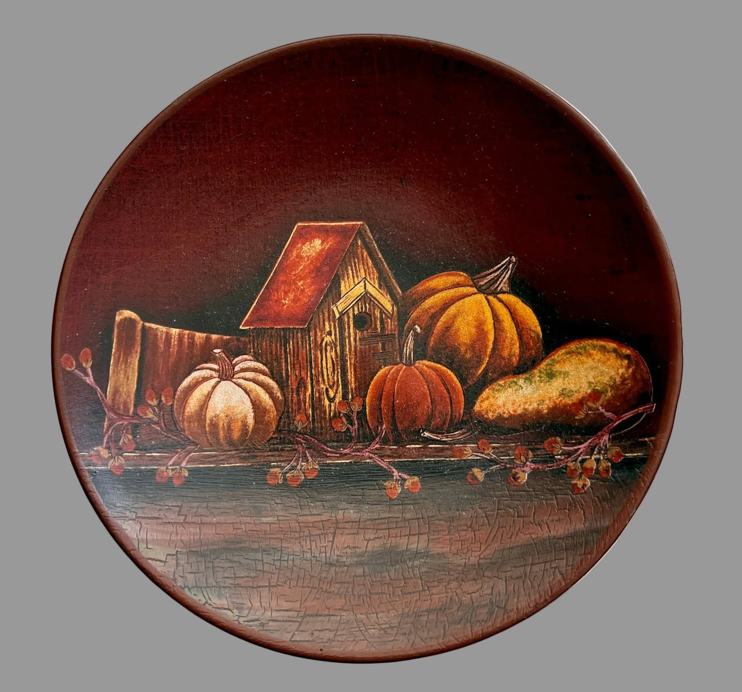 Small Fall Hanging Decorative Collector Plates – Set of 3