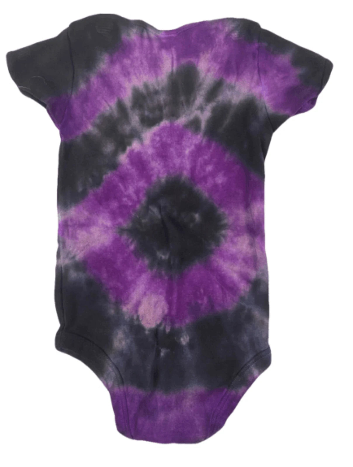 Hand-Dyed Infant Bodysuit — Purple & Black