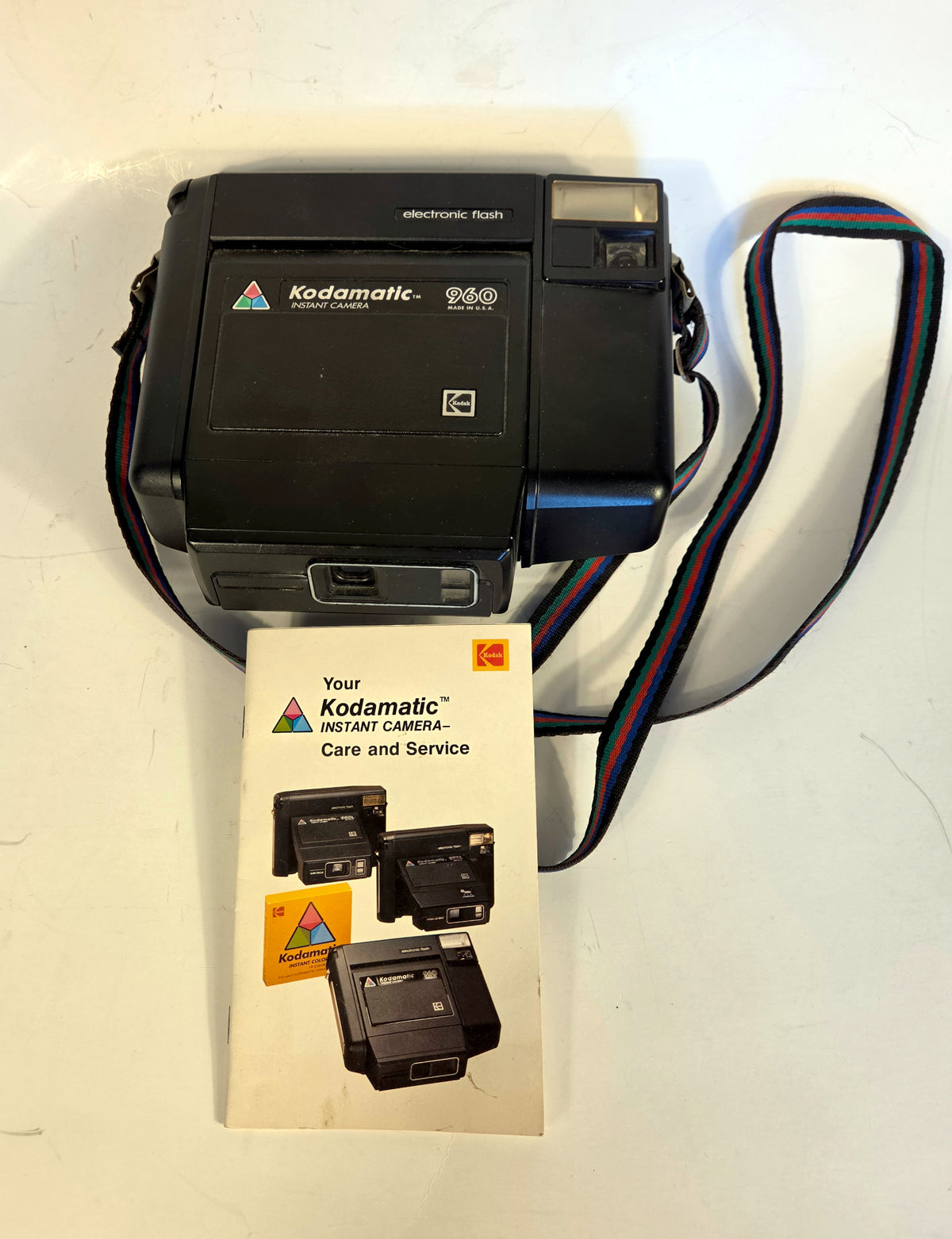 Vintage Kodak Kodamatic 960 Instant Camera w/ Flash & Manual - Untested