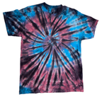 Hand-Dyed Spiral Tee - Pink, Blue & Black