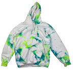 Hand-Dyed Pullover Hoodie - Green & Teal