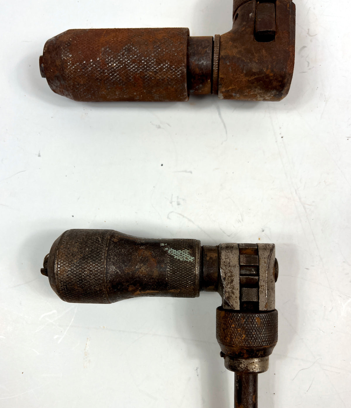 Vintage Carpenters Hand Brace Lot – 8-Inch Sweep – Pair of Restoration Projects