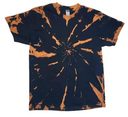 Asteroid Impact Reverse Tie-Dye Tee — Brown & Black