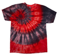 Hand-Dyed Spiral Tee - Red & Gray