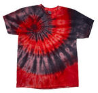 Hand-Dyed Spiral Tee - Red & Gray