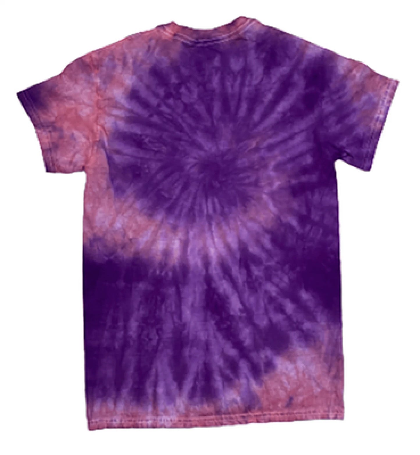 Hand-Dyed Spiral Tee — Purple & Pink