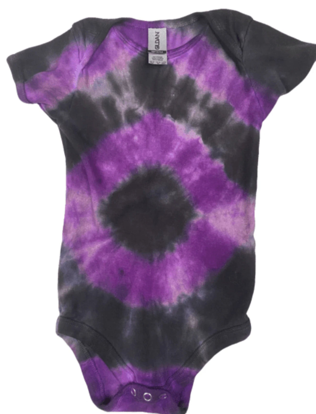 Hand-Dyed Infant Bodysuit - Purple & Black