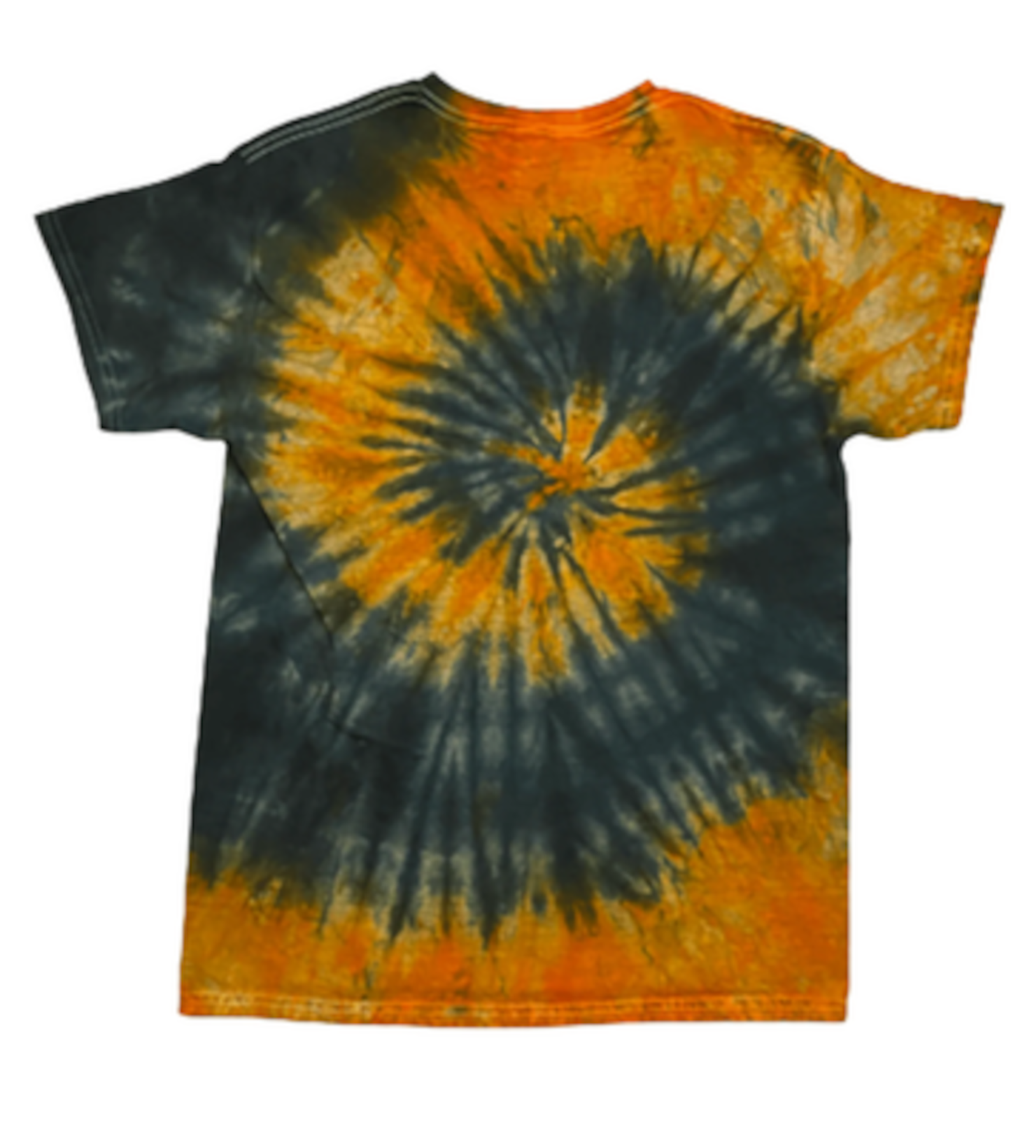 Hand-Dyed Spiral Tee — Orange & Black | DC Dyes