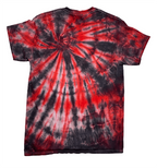 Hand-Dyed Spiral Tee - Red & Black