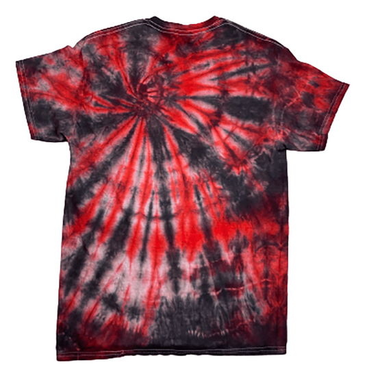 Hand-Dyed Spiral Tee — Red & Black | DC Dyes