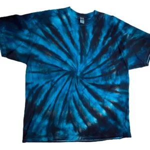 Hand-Dyed Spiral Tee - Turquoise & Black