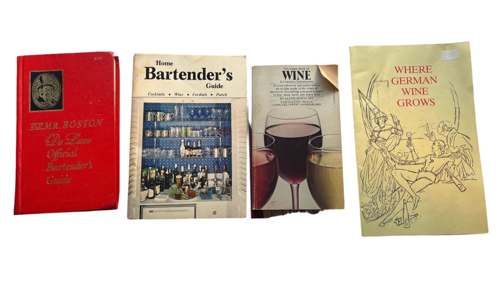 Vintage Bartending & Wine Guide Collection - 1960s-70s Ephemera