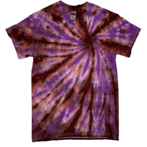 Hand-Dyed Tee - Burgundy & Purple