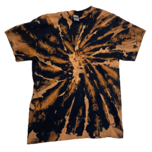 Hand-Dyed Reverse Spiral Tee - Rust & Black