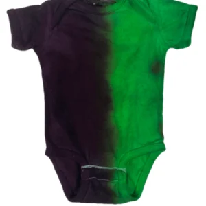 Hand-Dyed Infant Bodysuit - Green & Purple