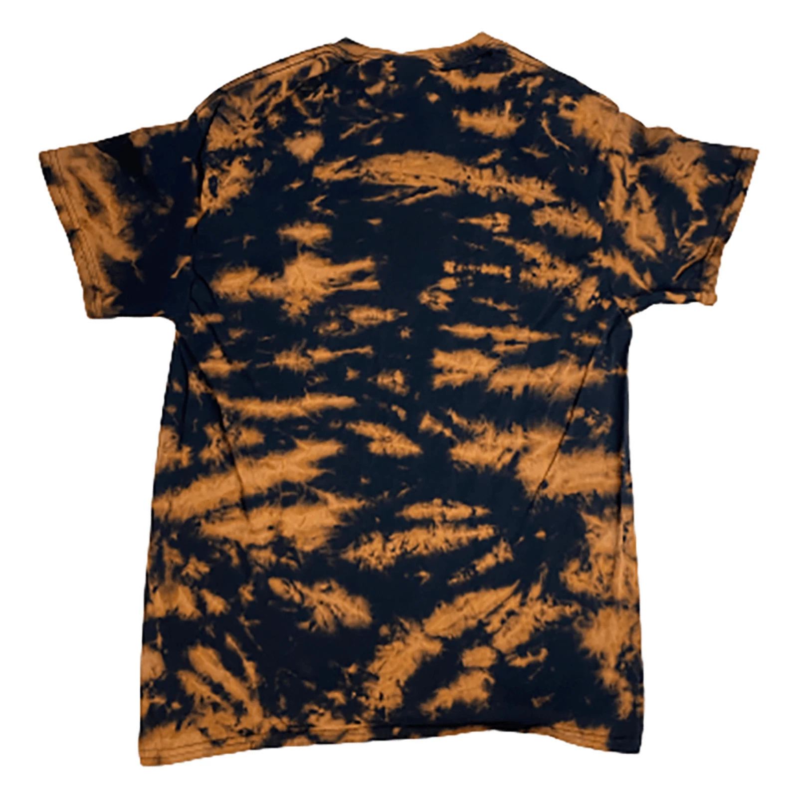 Hand-Dyed Reverse Mottled Tee - Orange & Black - Image 2